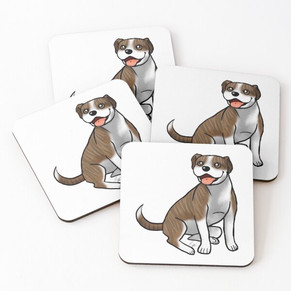 Item preview, Dog - American Pit Bull Terrier - Brindle and White designed and sold by Jennifer Stolzer.