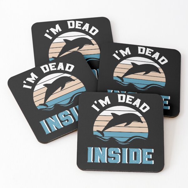 Item preview, I'm Dead Inside Dolphin Funny Sarcastic Meme designed and sold by graphicmeyou.