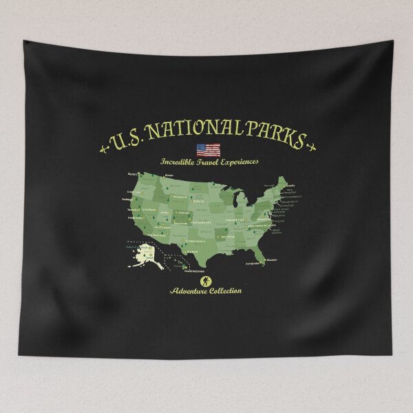 Item preview, USA National Parks Map designed and sold by alenaz.