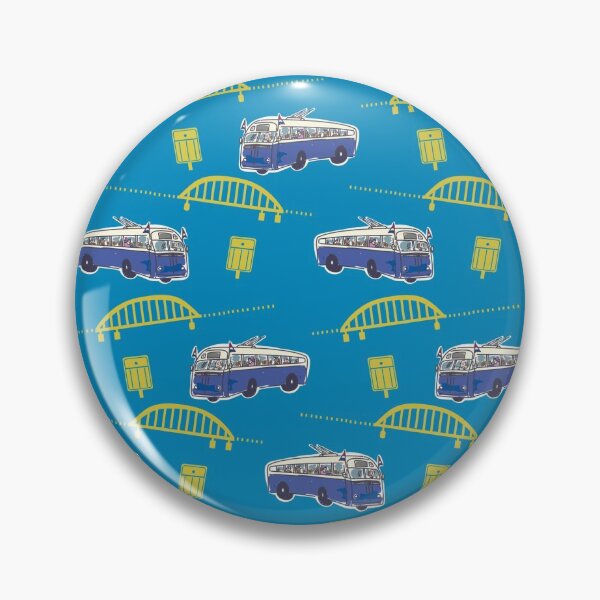 Item preview, Vintage trolleybuses, blue designed and sold by Anne-Luchies.