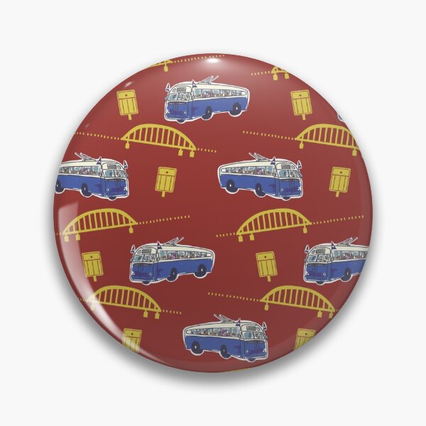 Item preview, Vintage trolleybuses, maroon red designed and sold by Anne-Luchies.