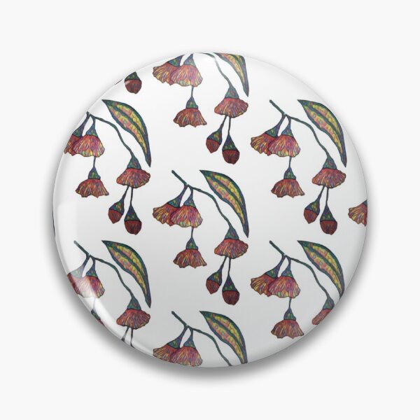 Item preview, Red gum blossom pattern designed and sold by PipAndTheSea.