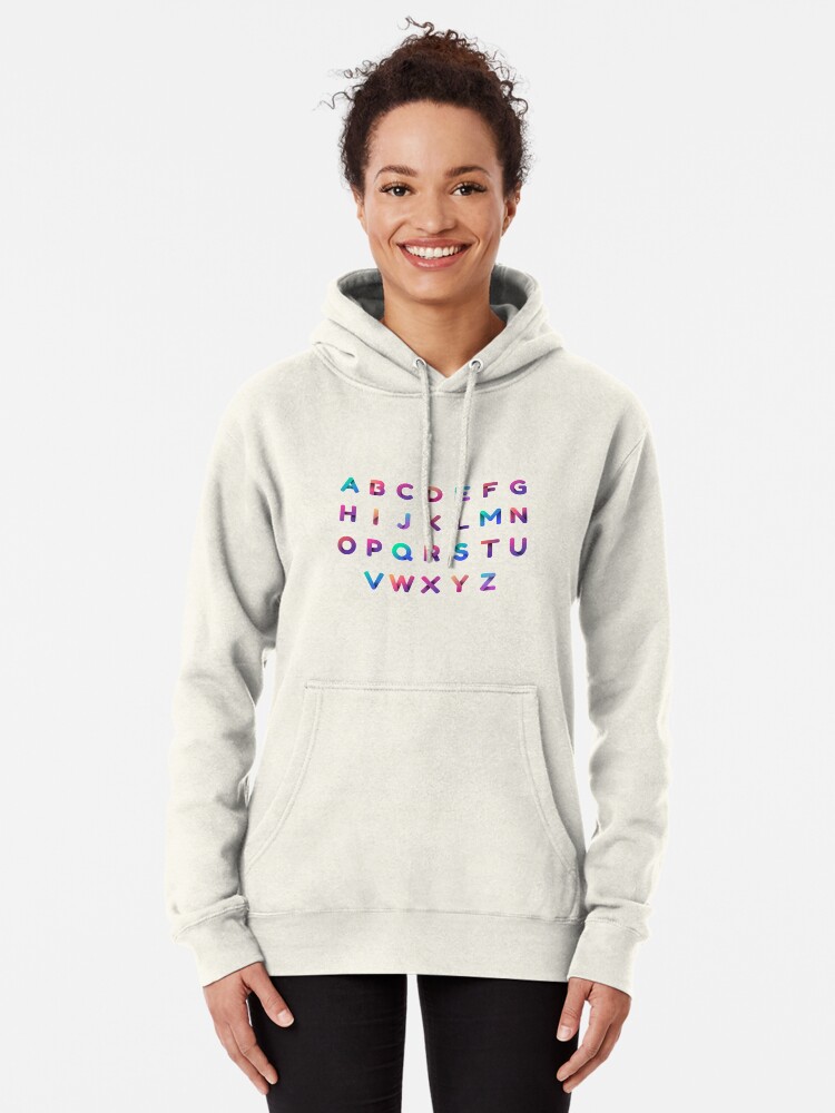 Alphabet T Shirt Design With Shadow 3d Gradient Letters Pullover Hoodie By Shurvirmori Redbubble