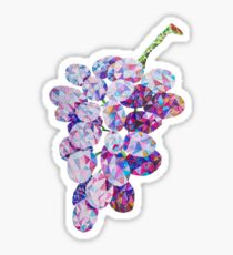 Low Poly Watercolor Grapes Sticker