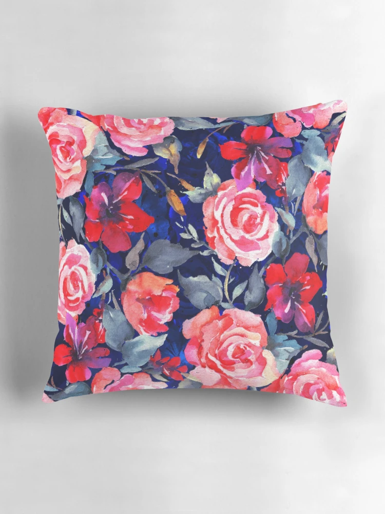 Thumbnail 3 of 4, Pillow, Midnight Roses designed and sold by Mandala Of Life.
