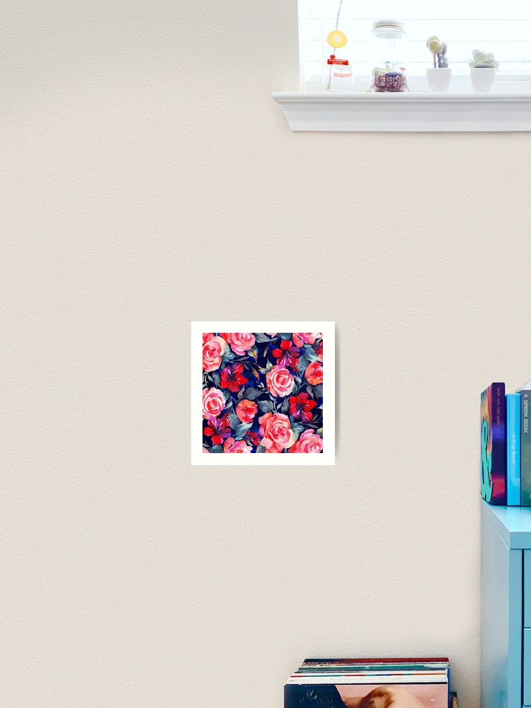Thumbnail 2 of 3, Art Print, Midnight Roses designed and sold by Mandala Of Life.