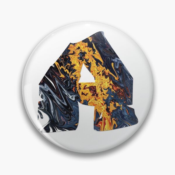 Item preview, "A" FONT FIRE BLUE designed and sold by GINTART.