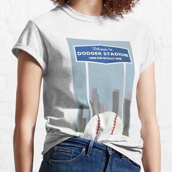 Los Angeles Dodgers Womens V Neck ITFDB it's Time for 