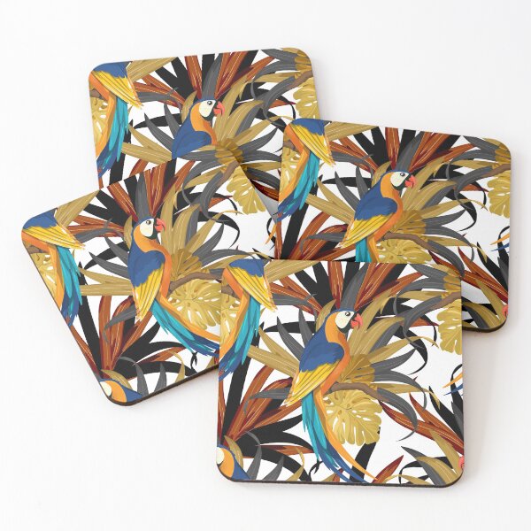 Item preview, Tropical Leaves and Macaw  designed and sold by Makanahele.
