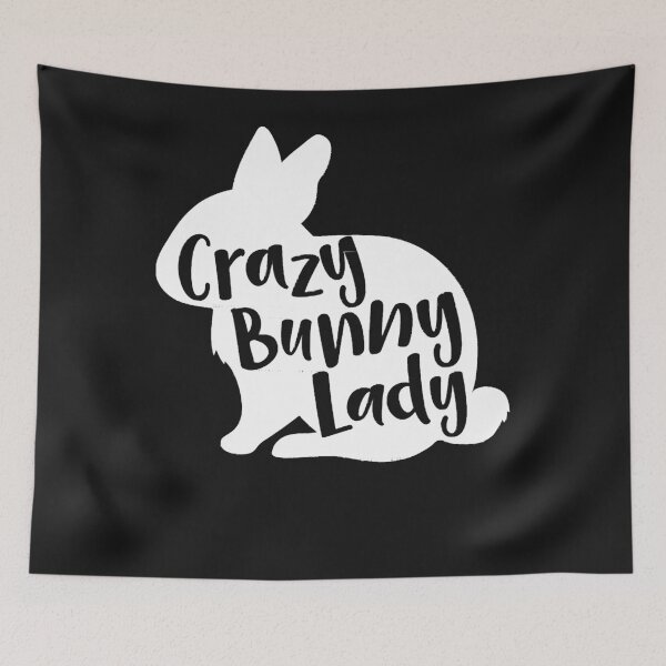 Aperçu de l'œuvre Crazy Rabbit Lady Funny Rabbit Lover créée et vendue par PetimatSultygov.