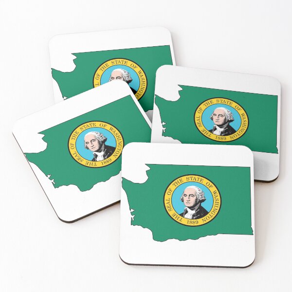 Item preview, Washington State with State Flag designed and sold by pbportfolio.