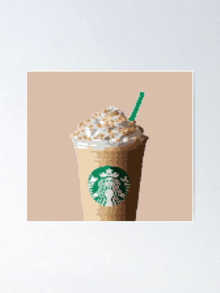 Starbucks Frappuccino Pixel Poster Von Its4oclock Redbubble