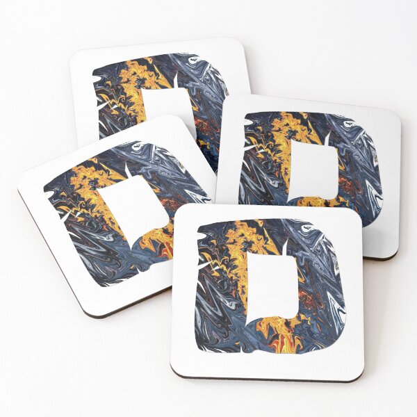 Item preview, D - FONT - FIRE BLUE designed and sold by GINTART.
