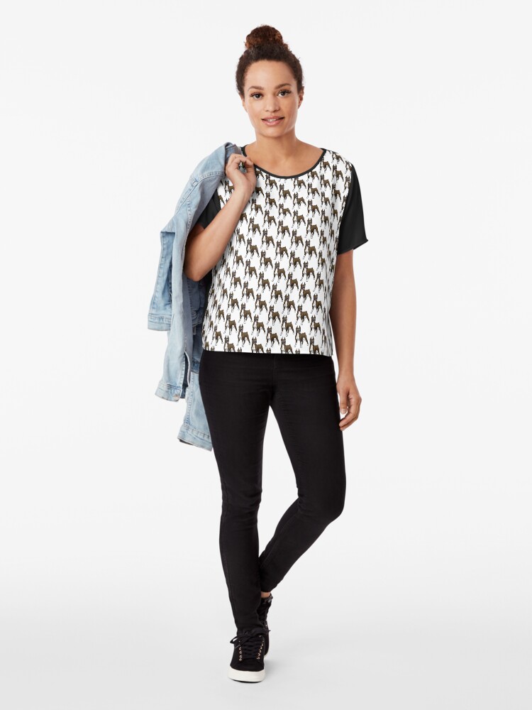 Alternate view of Boxer - Brindle Chiffon Top