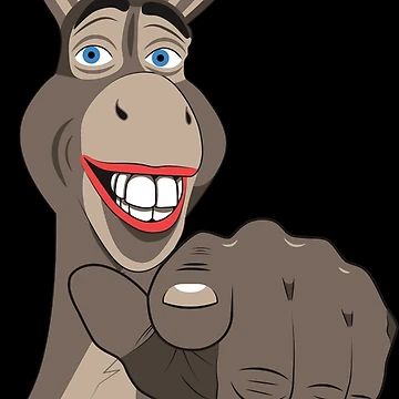 Artwork thumbnail, "Nice" Donkey Pointing Design by RottenBoot22