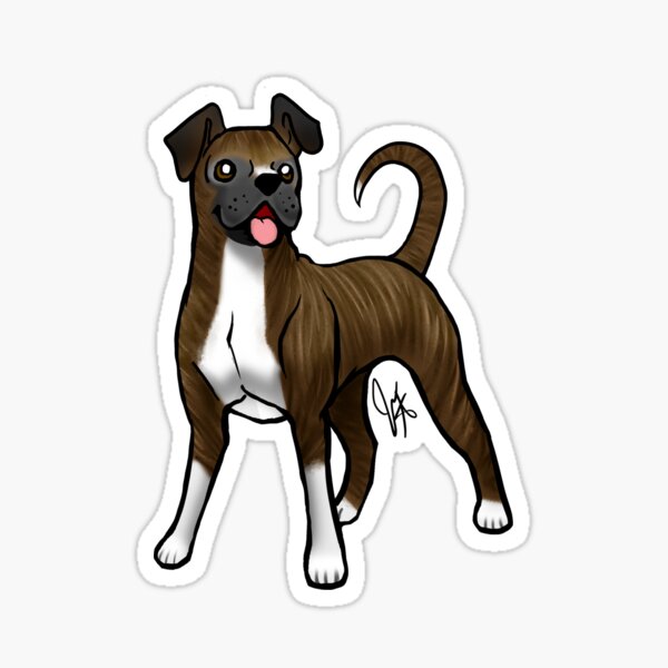 Boxer - Brindle Natural Sticker
