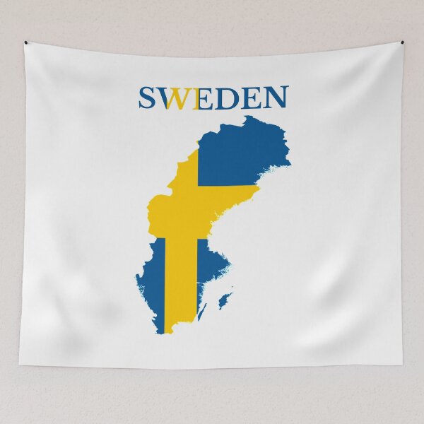 Item preview, Sweden Flag Map designed and sold by marosharaf.