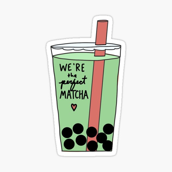 Vista previa del artículo con la obra «Copa Boba "Somos el matcha perfecto"», diseñado y vendido por acaciadanza.