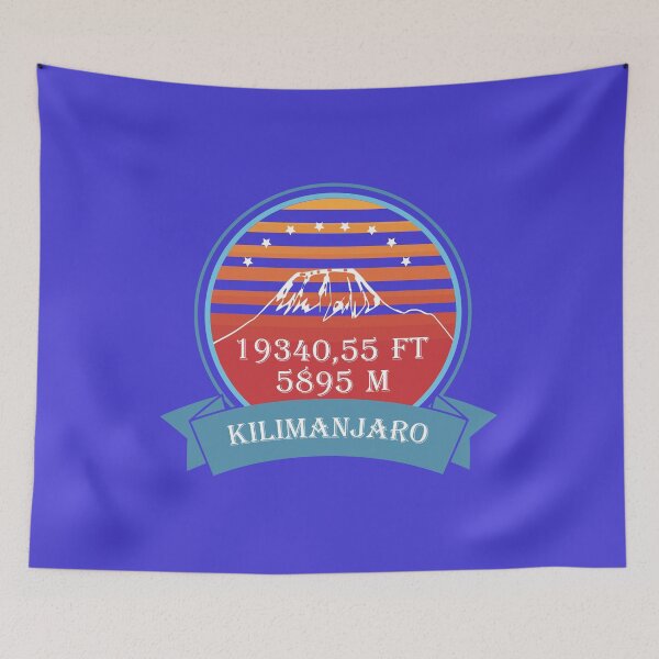 Item preview, Kilimanjaro mountain nature mountaineer Tanzania retro designed and sold by DerNerd.