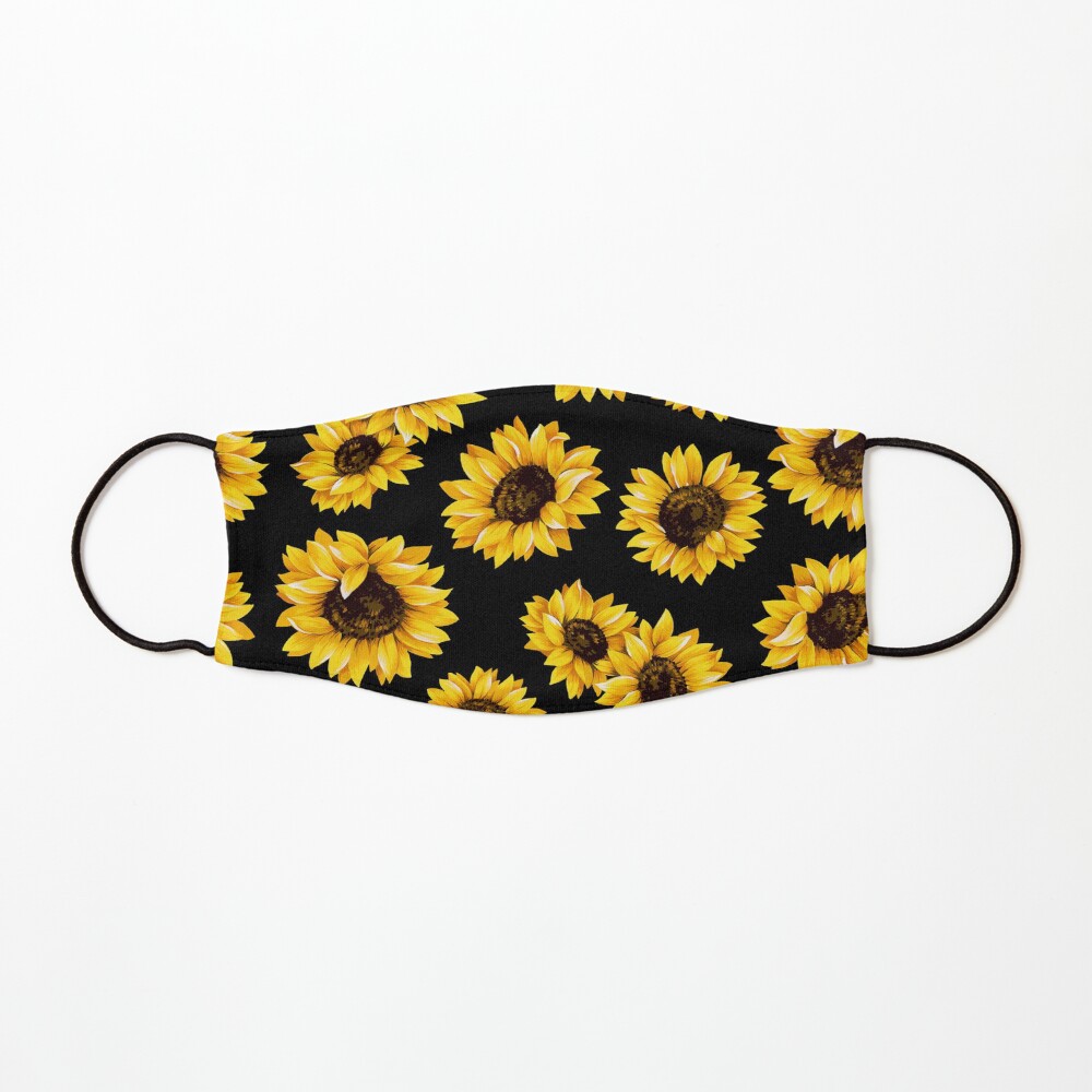 Sun flowers floral pattern - yellow flower Mask
