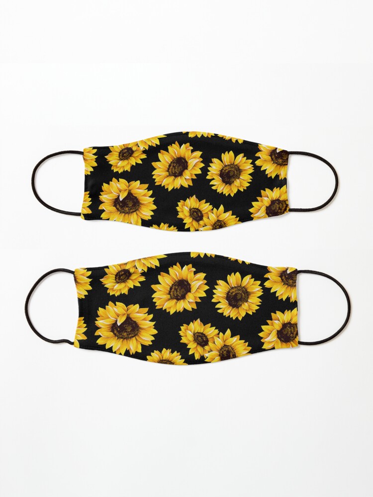 Alternate view of Sun flowers floral pattern - yellow flower Mask