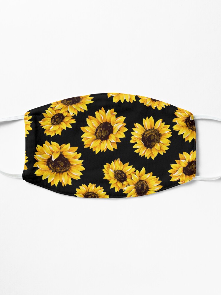 Thumbnail 3 of 5, Mask, Sun flowers floral pattern - yellow flower designed and sold by Rakesh Murugan.