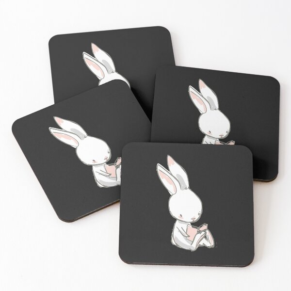 Item preview, Cute White Rabbit Book Reading designed and sold by PetimatSultygov.