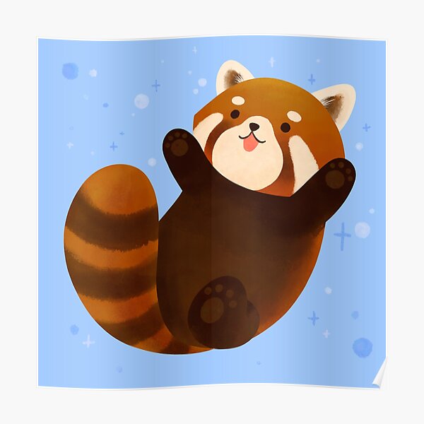 Cute Chubby Red Panda Poster For Sale By Ktjoh Redbubble