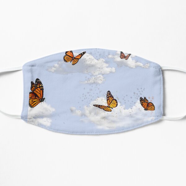 Butterflies In The Clouds Flat Mask