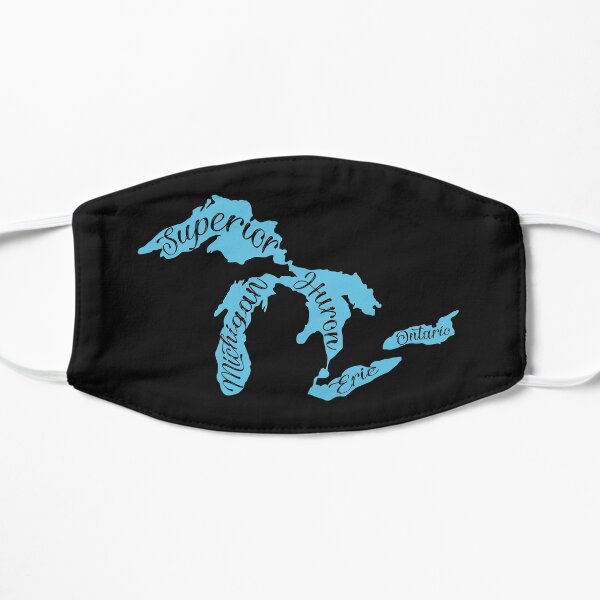 Great Lakes of Michigan Flat Mask