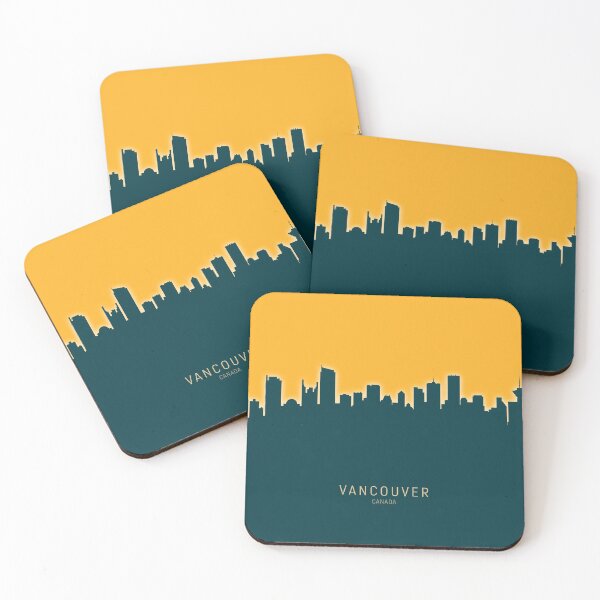 Aperçu de l'œuvre Vancouver Canada Skyline créée et vendue par ArtPrints.