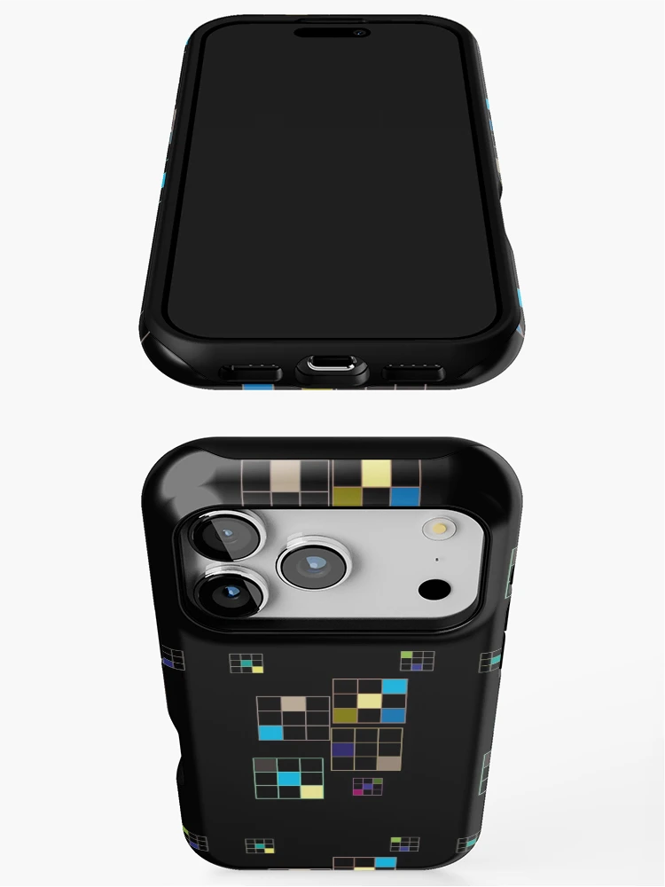 Thumbnail 3 of 4, iPhone Case, Box Grid Pattern designed and sold by simpsonvisuals.