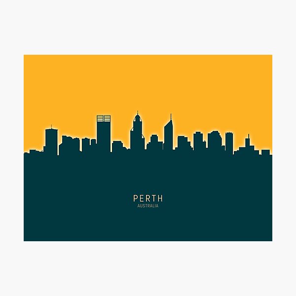 Item preview, Perth Australia Skyline designed and sold by ArtPrints.