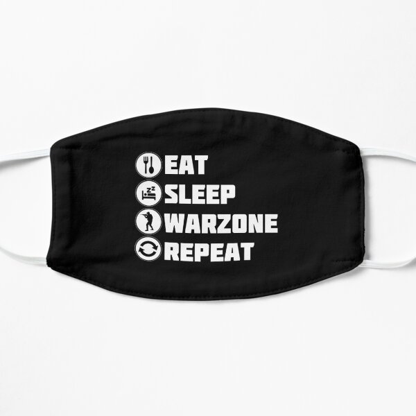 Eat Sleep Warzone Repeat Flat Mask