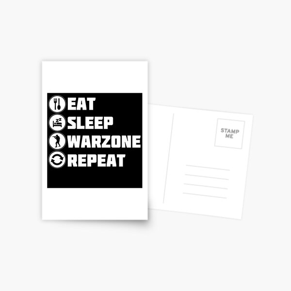 Eat Sleep Warzone Repeat Postcard