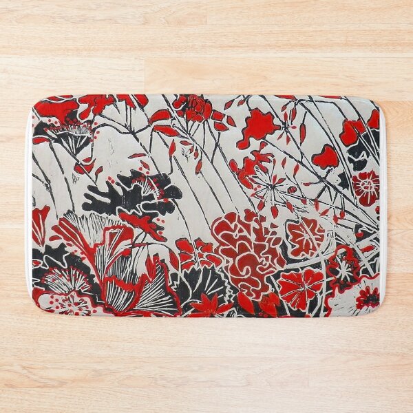 Item preview, Red Geranium Woodcut designed and sold by Belinda "BillyLee" NYE (Printmaker).