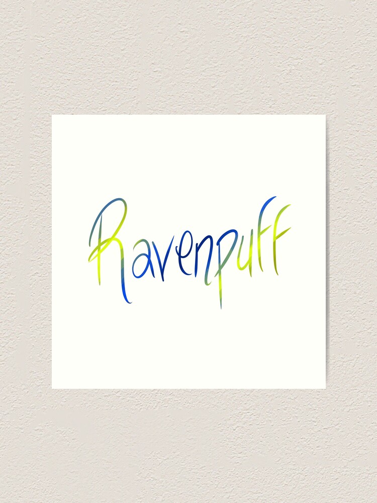 Alternate view of Ravenpuff Galligraphy Art Print
