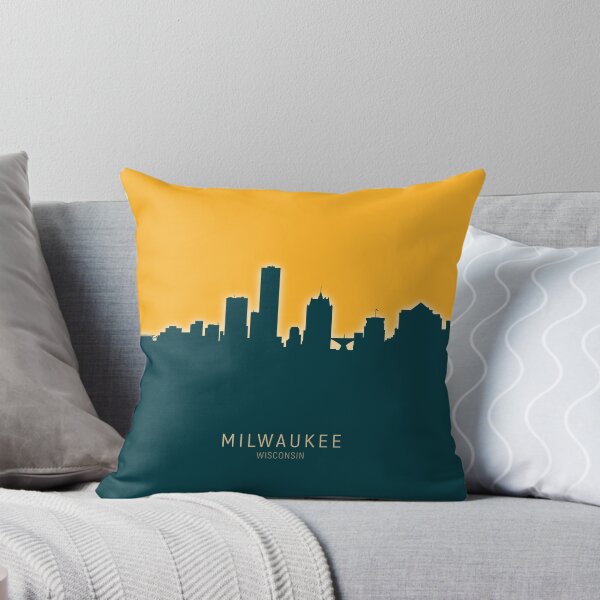Aperçu de l'œuvre Milwaukee Wisconsin Skyline créée et vendue par ArtPrints.