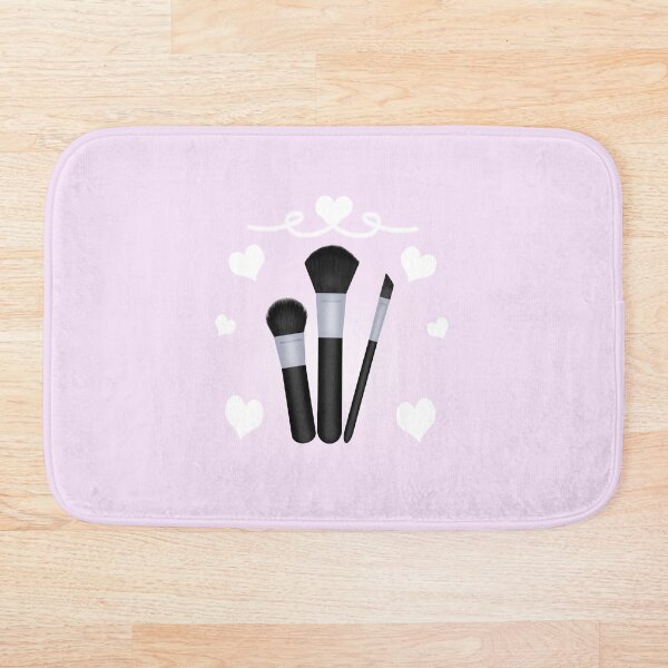 Item preview, makeup brushes and hearts designed and sold by Too cute for an envelope.