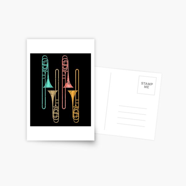 Item preview, Retro trombone designed and sold by bestshirtdesign.