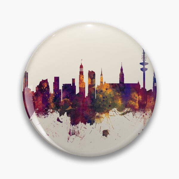 Artikelvorschau, Hamburg Germany Skyline entworfen und verkauft von ArtPrints.