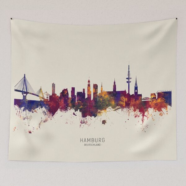 Item preview, Hamburg Germany Skyline designed and sold by ArtPrints.