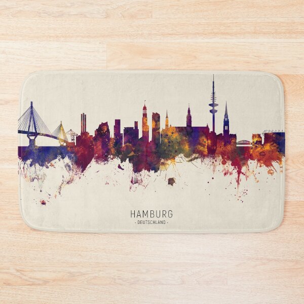 Item preview, Hamburg Germany Skyline designed and sold by ArtPrints.