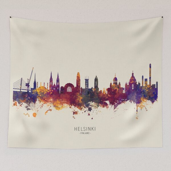 Artikelvorschau, Helsinki Finland Skyline entworfen und verkauft von ArtPrints.
