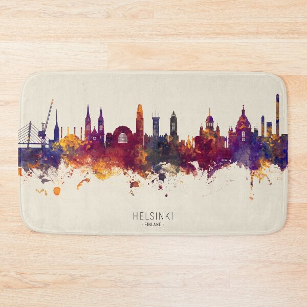 Aperçu de l'œuvre Helsinki Finland Skyline créée et vendue par ArtPrints.