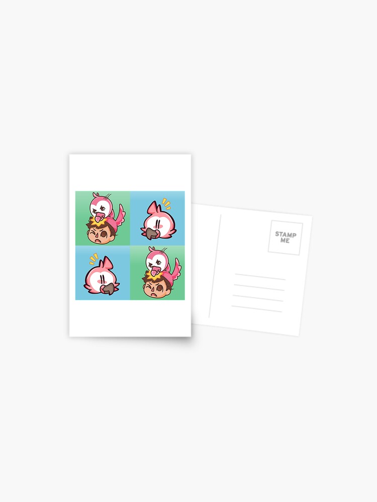 Albert Flamingo Birds Postcard By Vinesbrenda Redbubble - flamingo roblox group wall