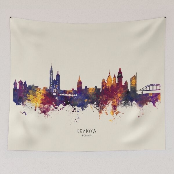 Item preview, Krakow Poland Skyline designed and sold by ArtPrints.