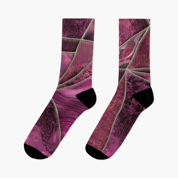 Artikelvorschau, Edelsteinmarmor Fuchsia Burgund im Buntglasstil entworfen und verkauft von artsandsoul.