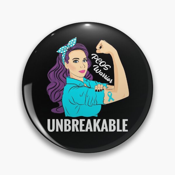 Item preview, PCOS Warrior Unbreakable Polycystic Ovary Syndrome Awareness designed and sold by ZNOVANNA.