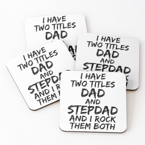 Item preview, Father Quote I Have Two Titles Dad and Stepdad and I Rock Them Both Father's Day Gift designed and sold by TNDesignStudio.